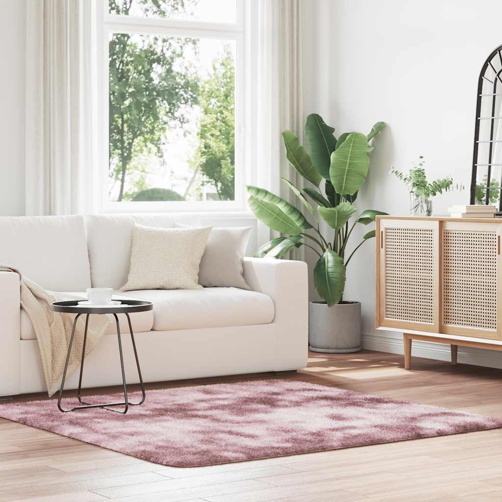 Teppich Shaggy Hochflor NAVARRA Beige 60x100 cm Polyester