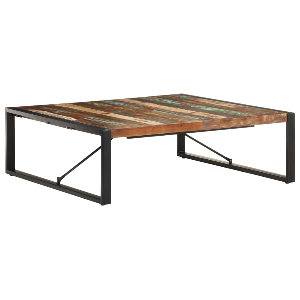 Couchtisch 140x140x40 cm Raues Mangoholz