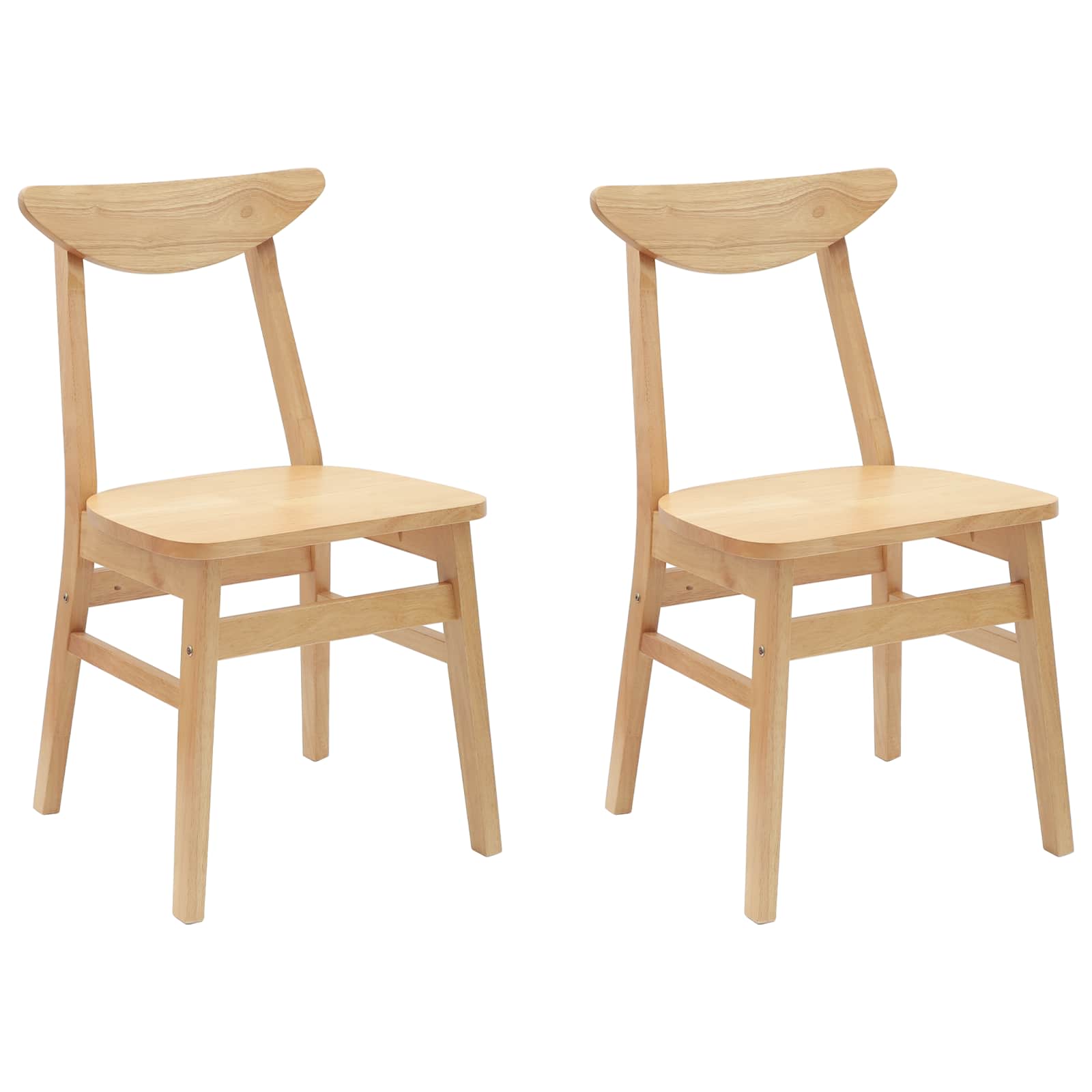 Esszimmerstühle 2 pcs Hellbraun 42 x 47.5 x 81 cm
