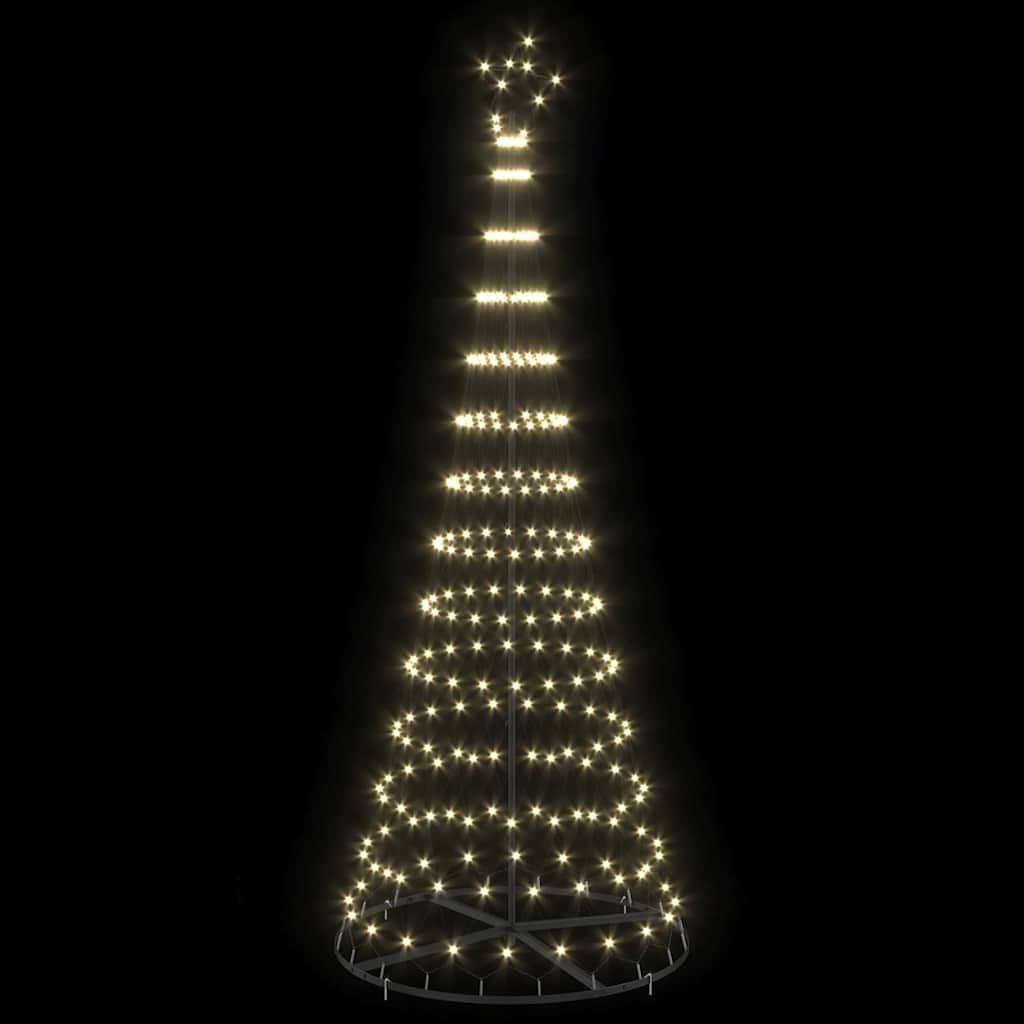 LED-Weihnachtsbaum mit 230 LEDs Mehrfarbig 184,5 cm Metall