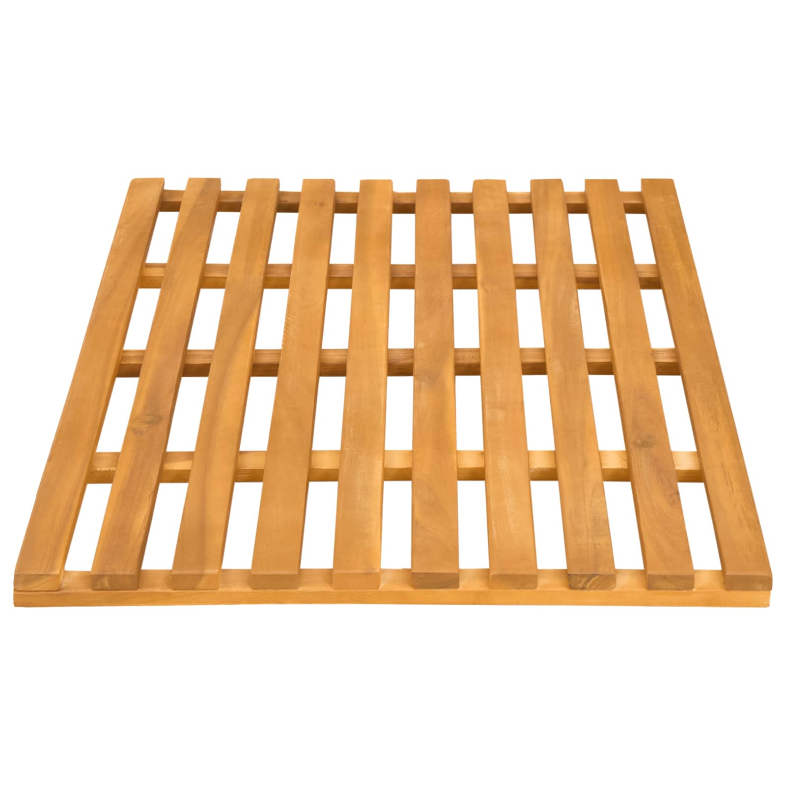 Badematte Uni Braun 56 x 37 x 2,5 cm Massives Akazienholz