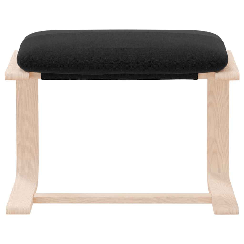 Fußhocker Creme 51x41x40 cm Stoff