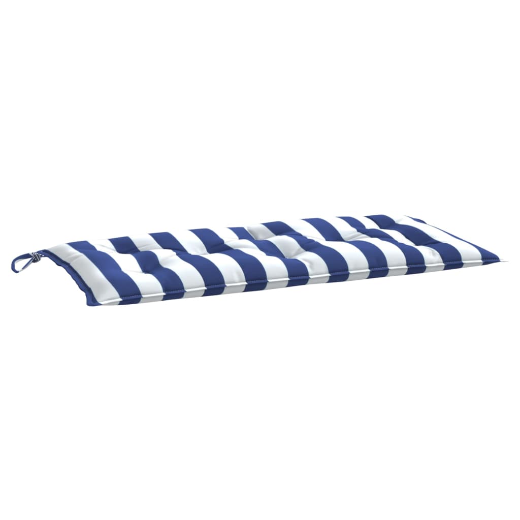 Gartenbank-Auflage Blau&Weiß Gestreift 110x50x7 cm Stoff