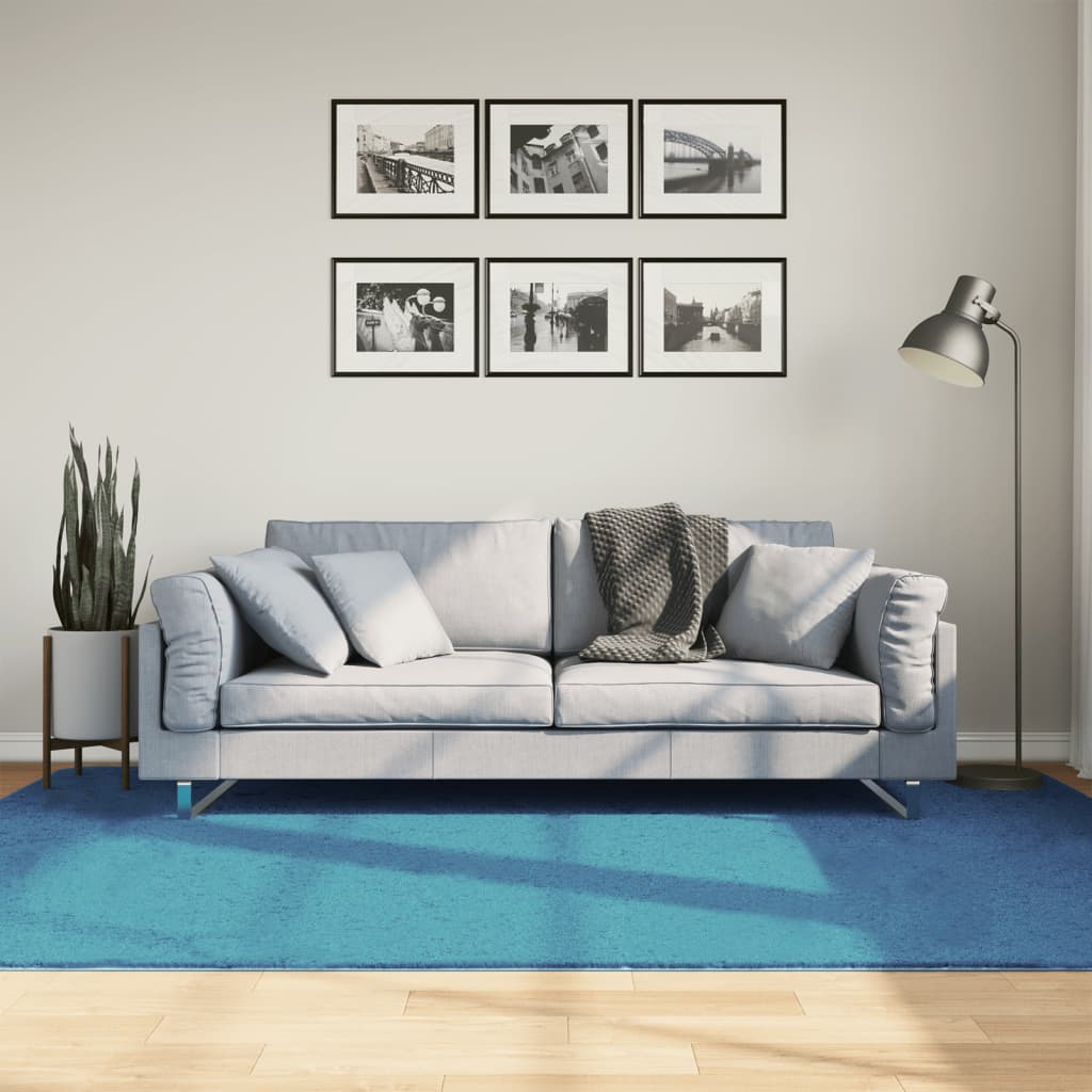 Teppich OVIEDO Kurzflor Anthrazit 120x120 cm