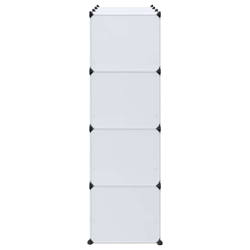 Modularer Schrank mit 9 Fächern 109x36,5x143cm Schwarz und Weiß