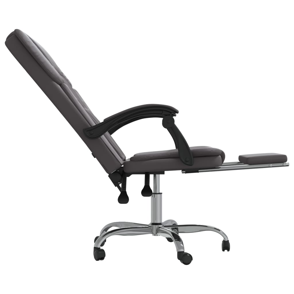 Bürostuhl mit Liegefunktion Schwarz Kunstleder