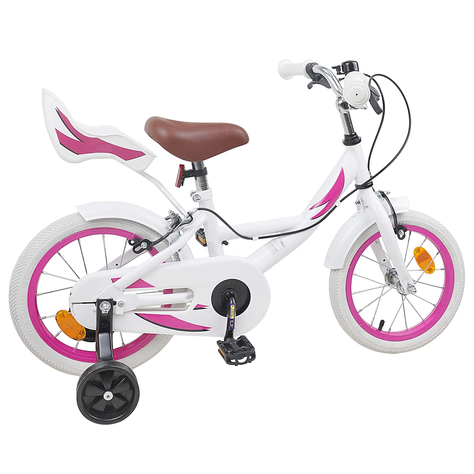 Kinderfahrrad 12 Zoll für 2-4 Jahre alt Hellrosa
