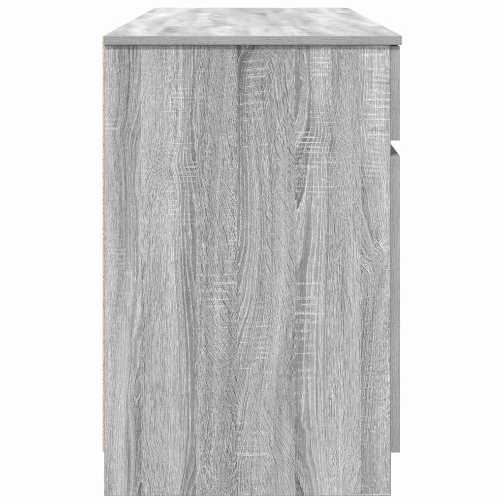 Schreibtisch mit Schubladen Weiß 140 x 49 x 76 cm Holzwerkstoff