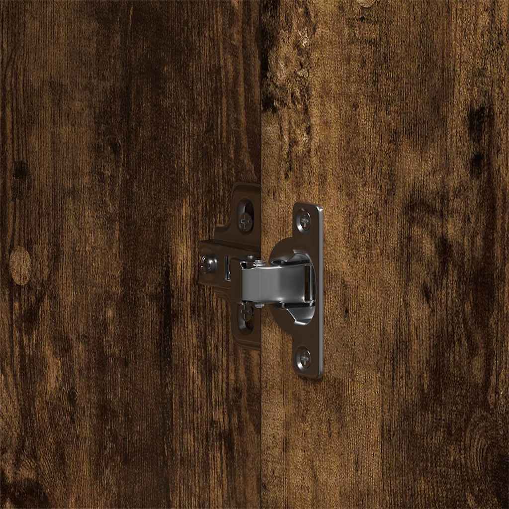 Kleiderschrank mit Regal Schwarz Eichen-Optik 55 x 25 x 189 cm