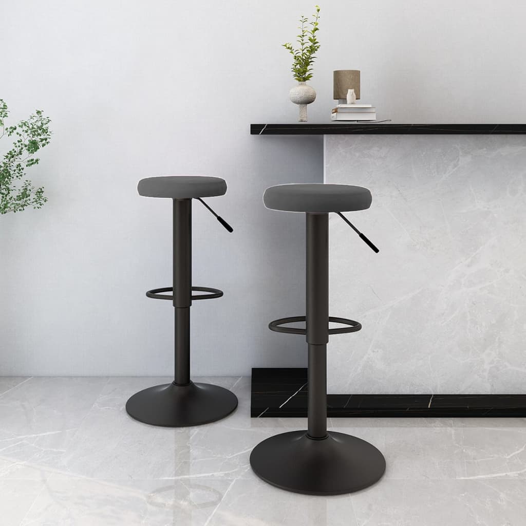 Barhocker 2 Stk. Schwarz Samt