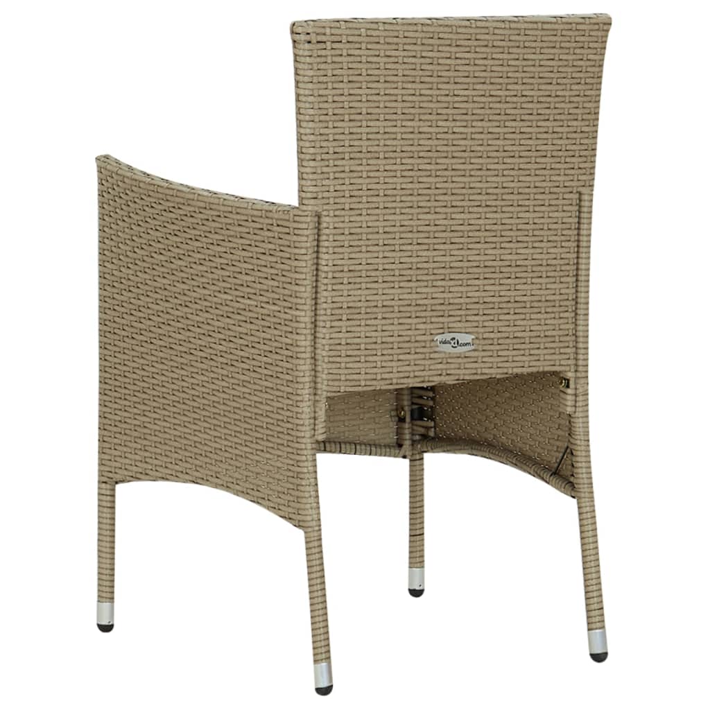 Garten-Essstühle 4 Stk. Poly Rattan Schwarz