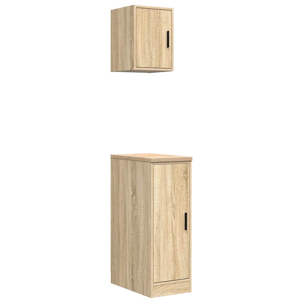 Garagenschränke 2 Stk. Schwarz Holzwerkstoff