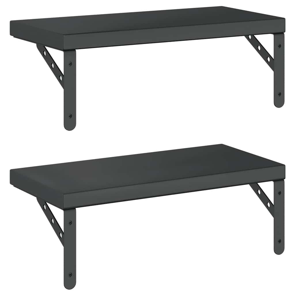 Wandregale 2 Stk. 100x40 cm Silbern Edelstahl
