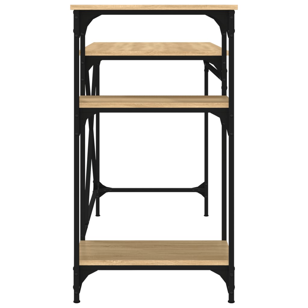 Schreibtisch mit Regal Sonoma-Eiche 135x50x90 cm Holzwerkstoff
