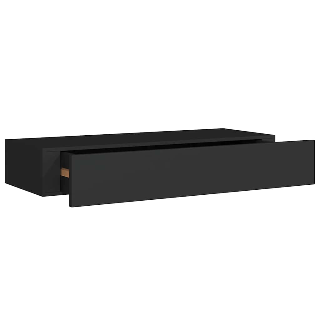 Wandregal mit Schublade Weiß 40x23,5x10 cm MDF