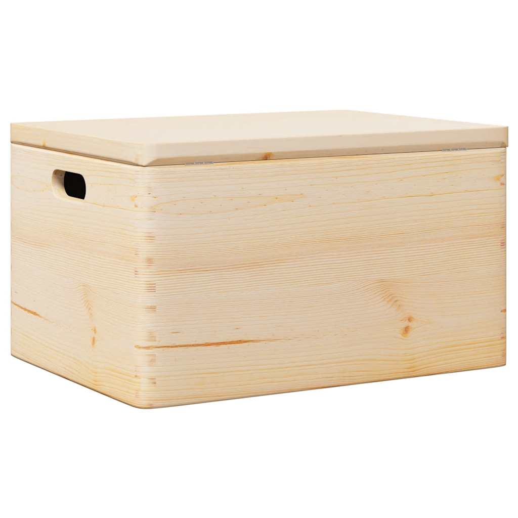 Holzkiste mit Deckel 40x30x13 cm Massivholz Kiefer