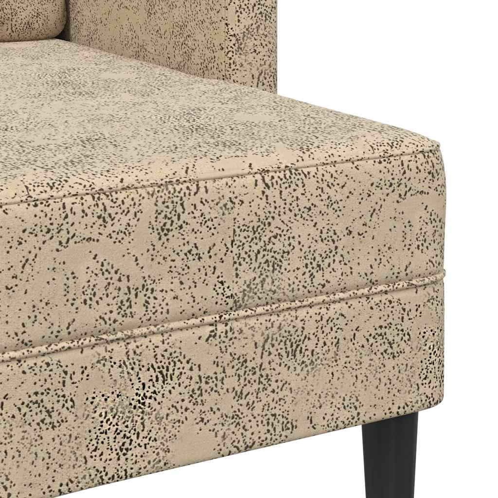 2-Sitzer-Sofa mit Chaiselongue L-Form Braun 125 cm Kunstleder