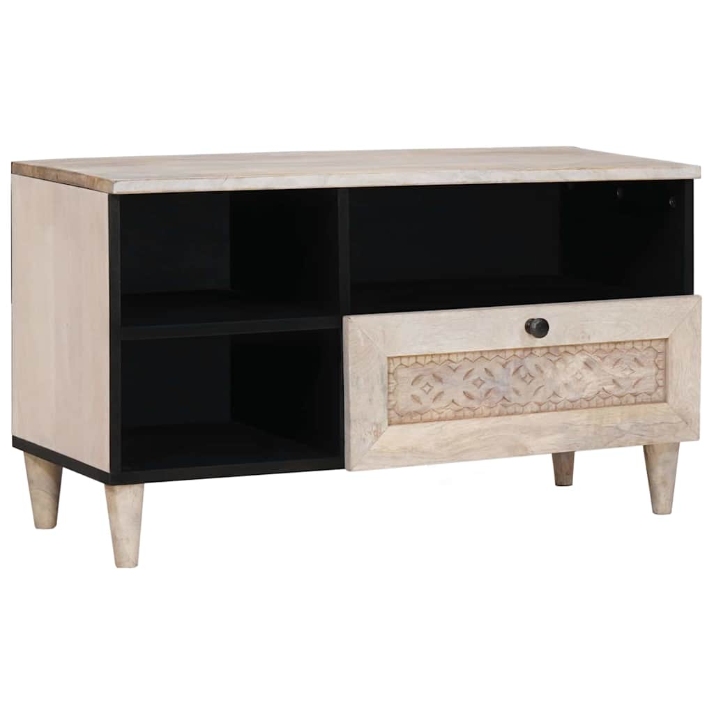 TV-Schränk mit Schubladen 80 x 33 x 46 cm Massivholz Mango