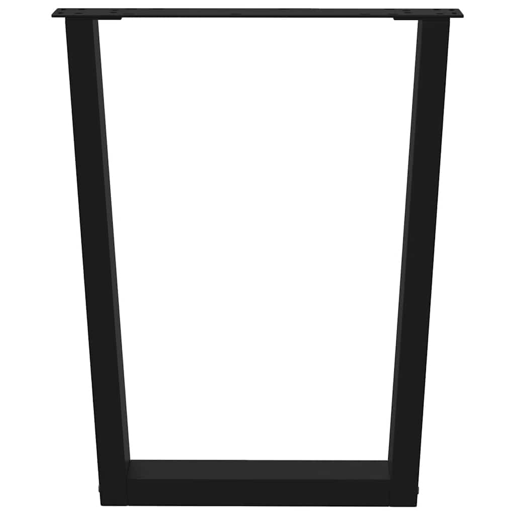 Couchtischbeine V-Form 2 Stück Schwarz 30x(30-31,3) cm Stahl