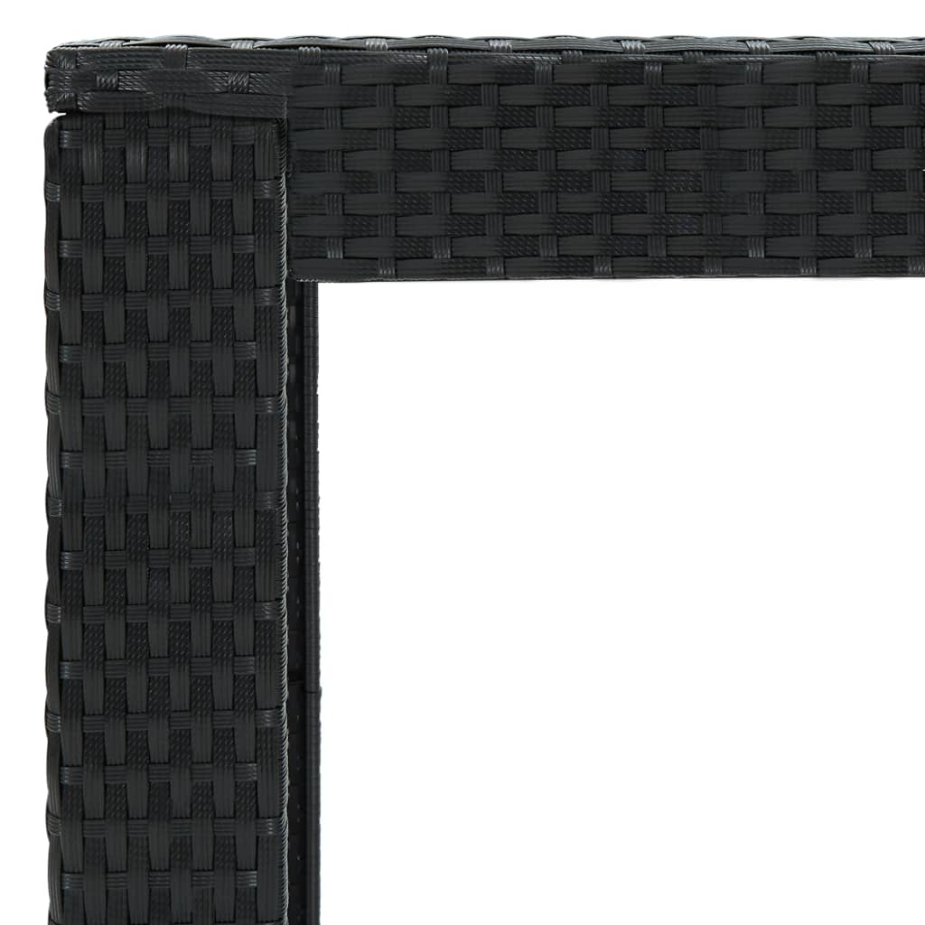 Garten-Bartisch Grau 60,5x60,5x110,5 cm Poly Rattan