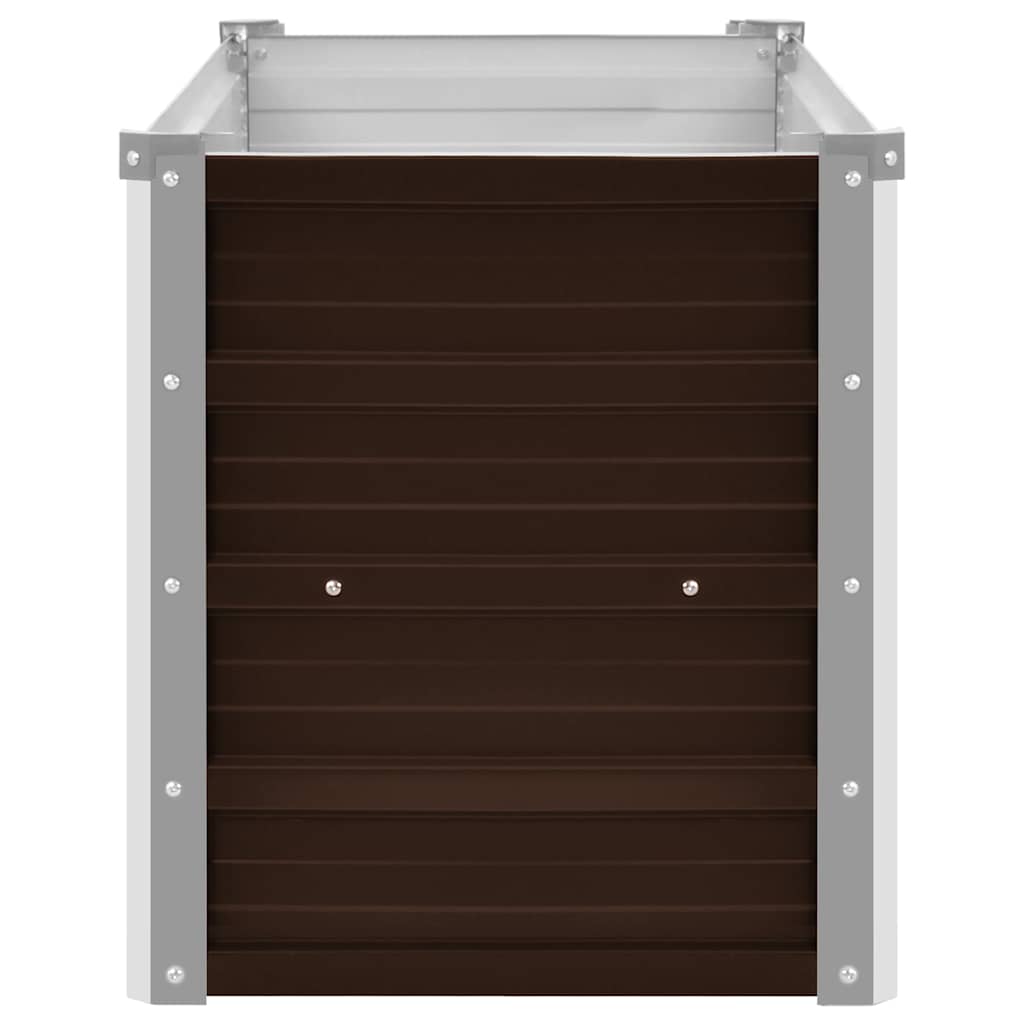 Hochbeet Braun 160 x 80 x 77 cm Verzinkter Stahl