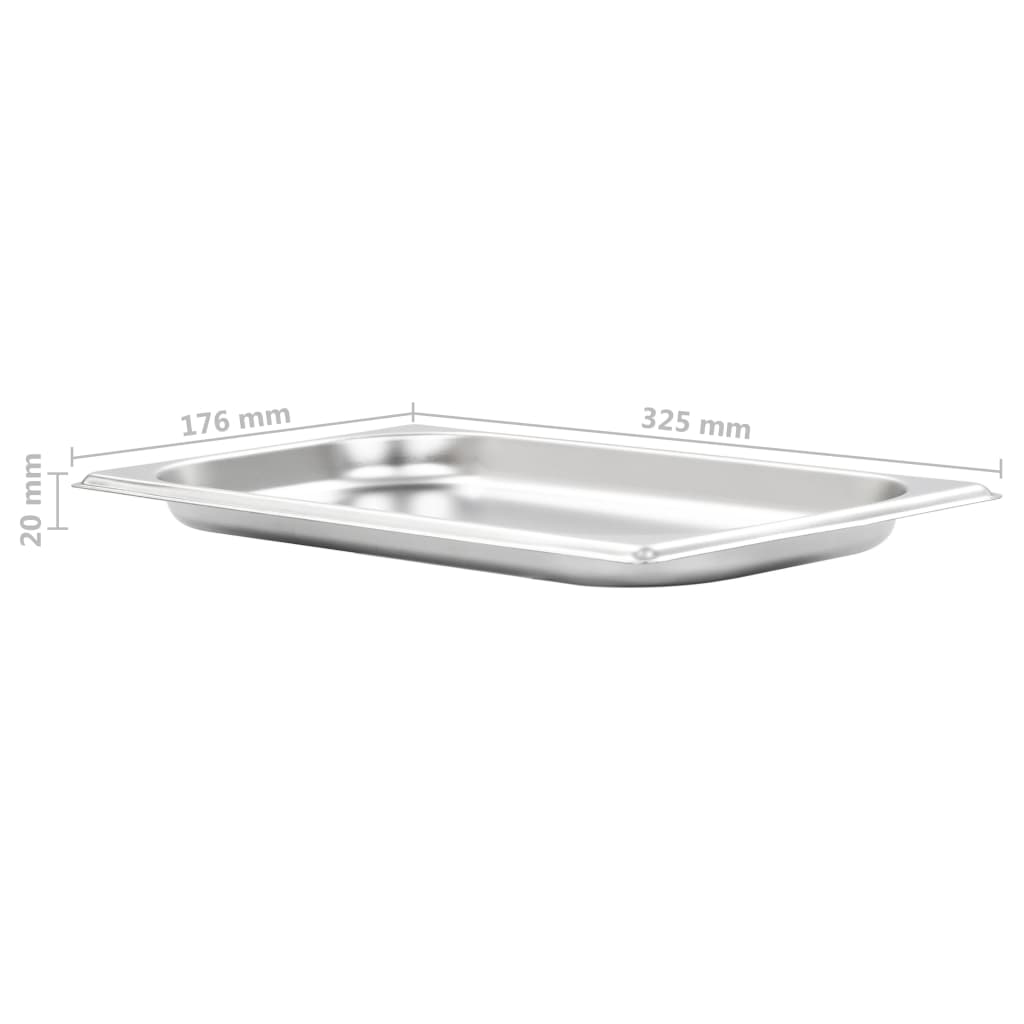 Gastronormbehälter 12 Stk. GN 1/3 20 mm Edelstahl