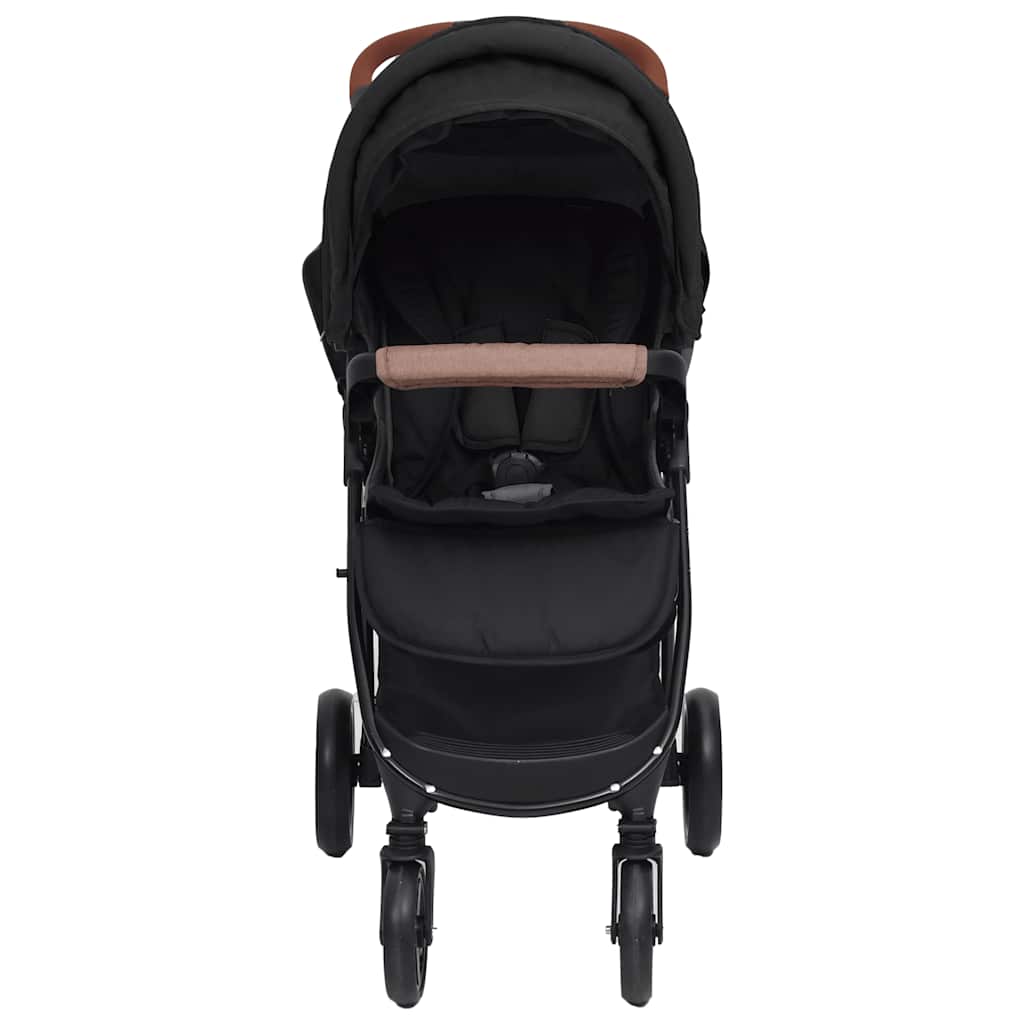 2-in-1 Kinderwagen Hellgrau Stahl