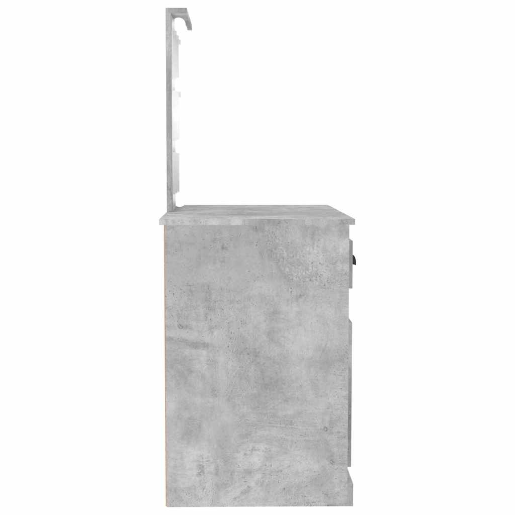 Schminktisch mit Spiegel Weiß 90x50x132,5 cm Holzwerkstoff