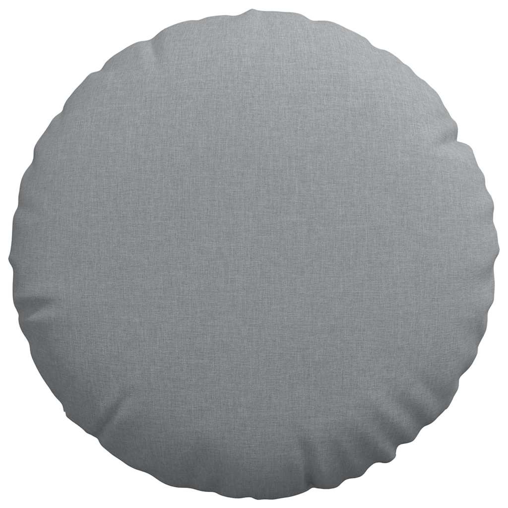 Sitzkissen 2 pcs Hellgrau Ø30 x 13 cm Stoff