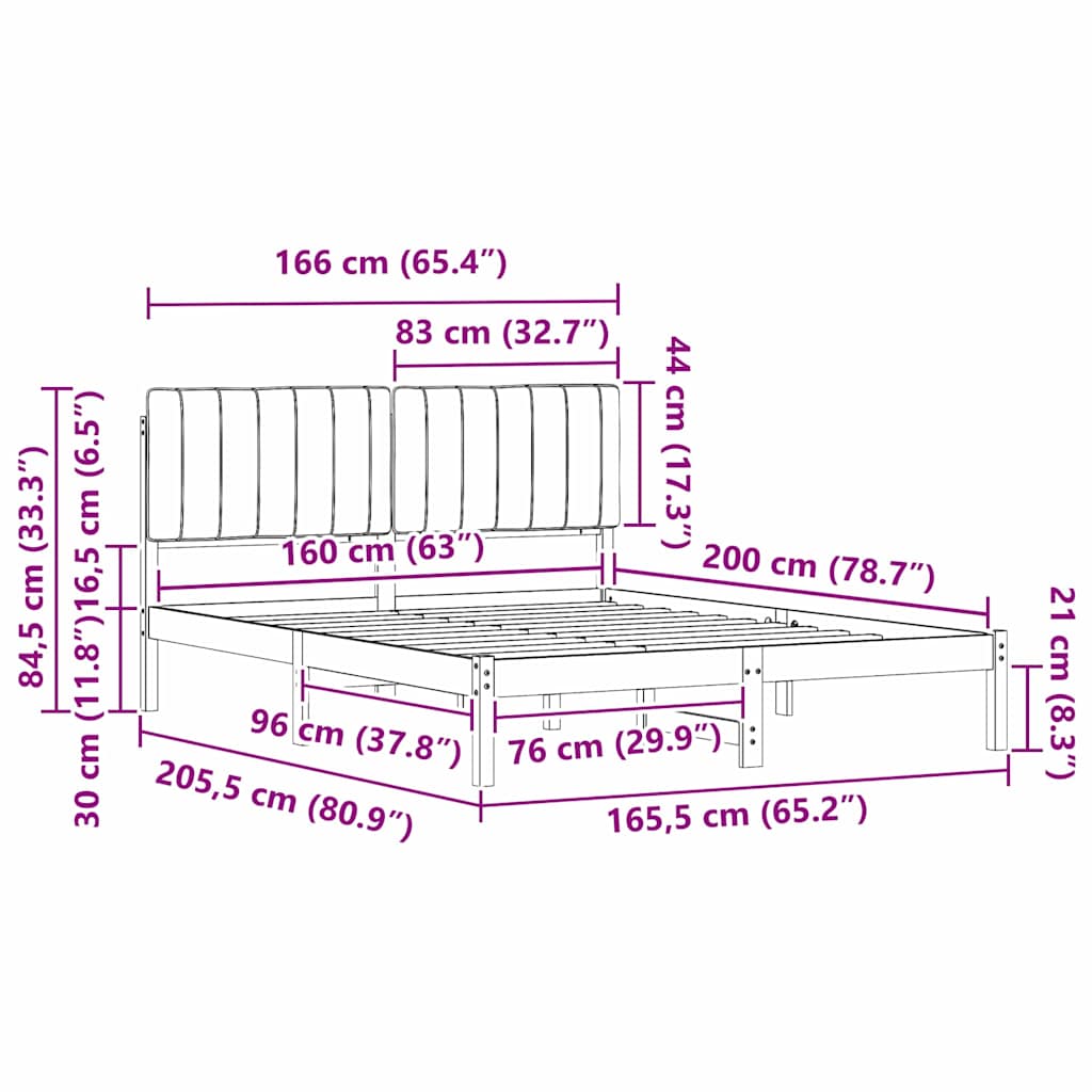 Bettgestell mit gepolstertem Kopfteil Hellgrau 200 x 200 cm