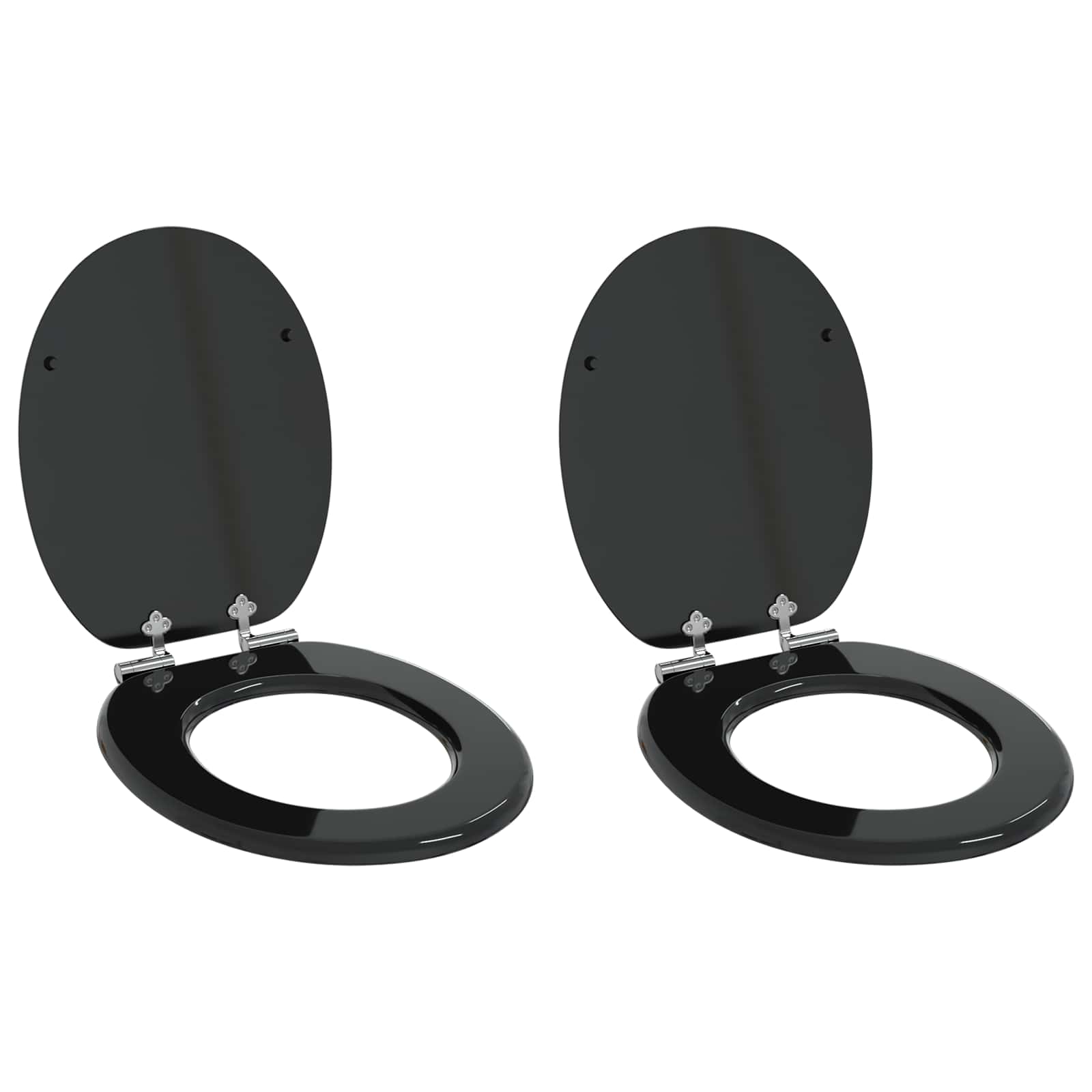 Toilettensitz MDF Deckel Schlichtes Design Weiß