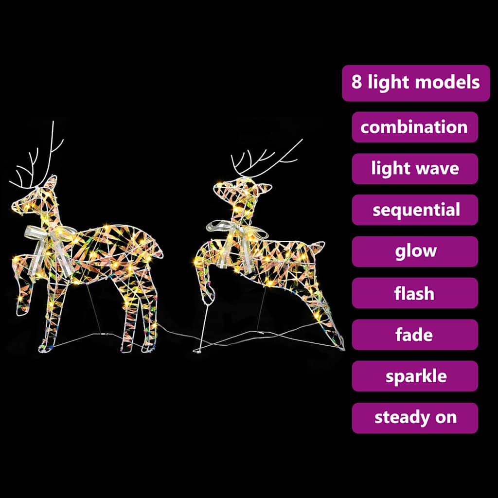 LED Rentiere 4 pcs Gold Stoff