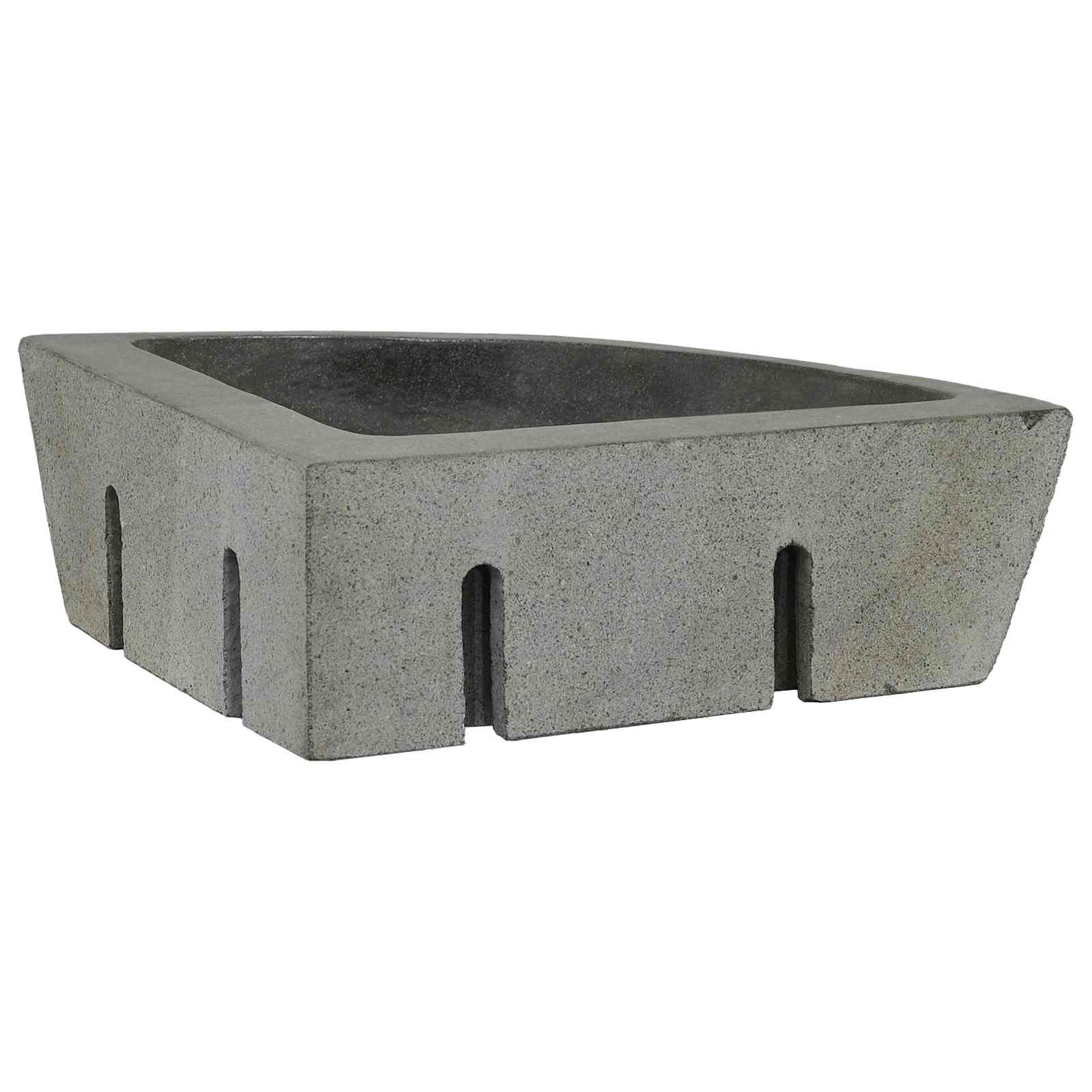 Waschbecken Grau (30-37) x (30-37) x 12 cm Flussstein