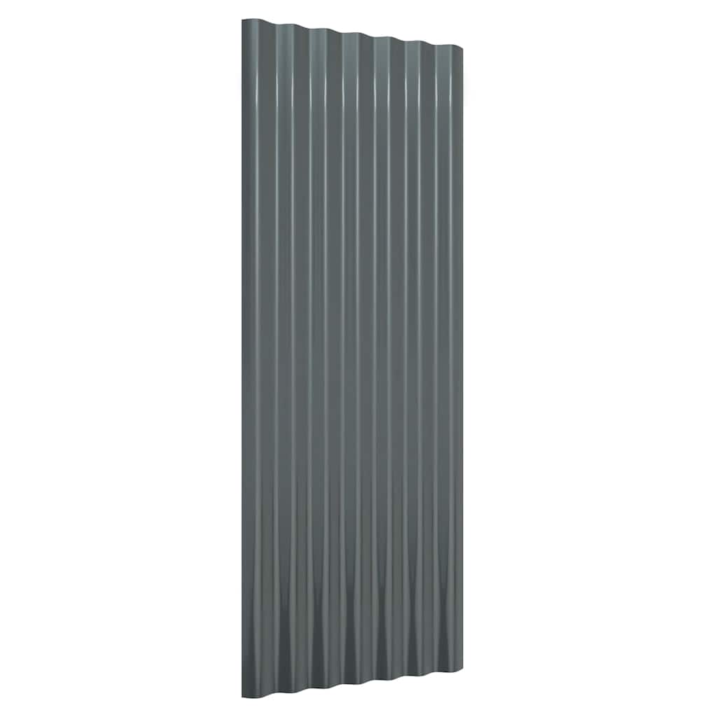 Dachpaneele 12 Stk. Verzinkter Stahl Grün 100x36 cm