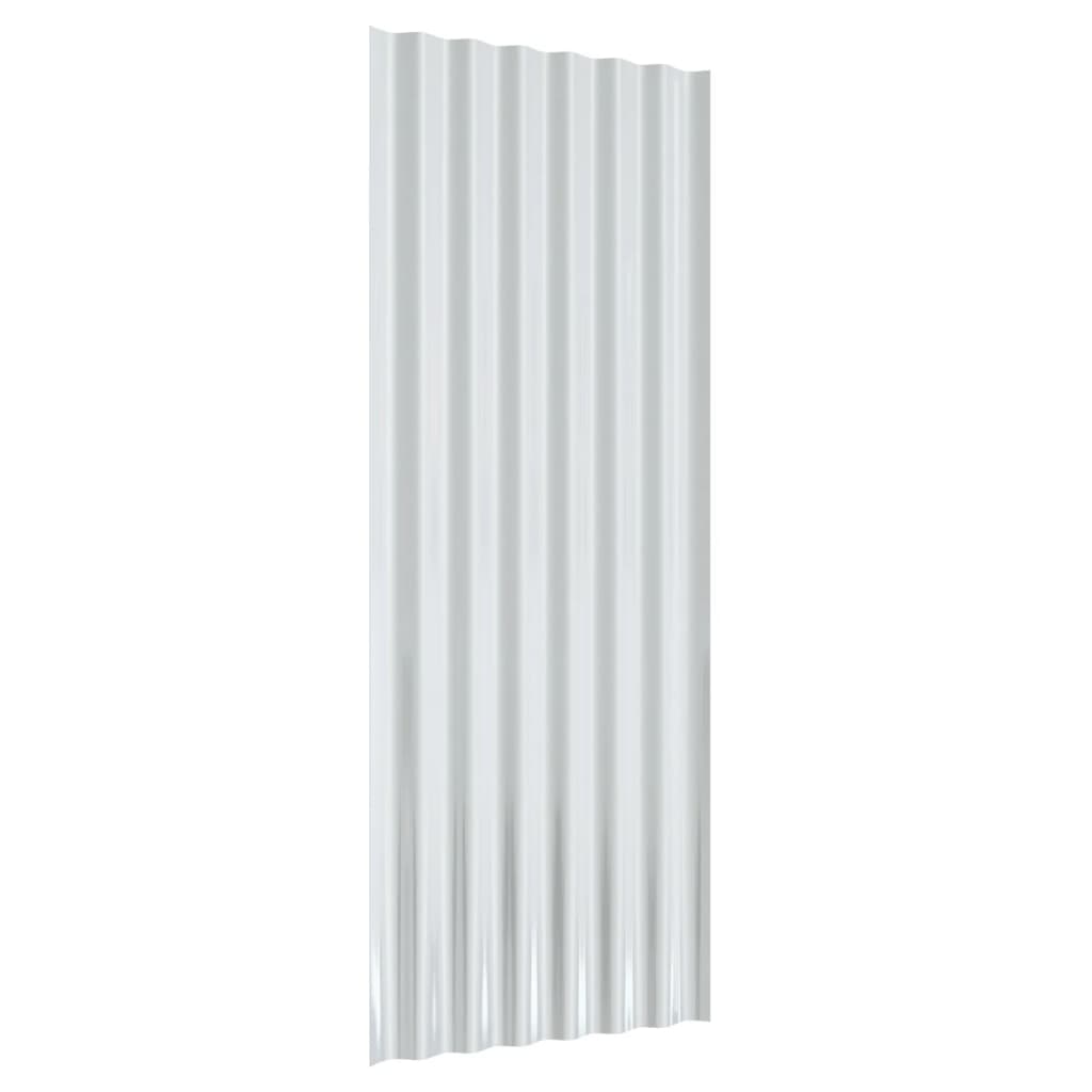 Dachpaneele 12 Stk. Verzinkter Stahl Grün 100x36 cm