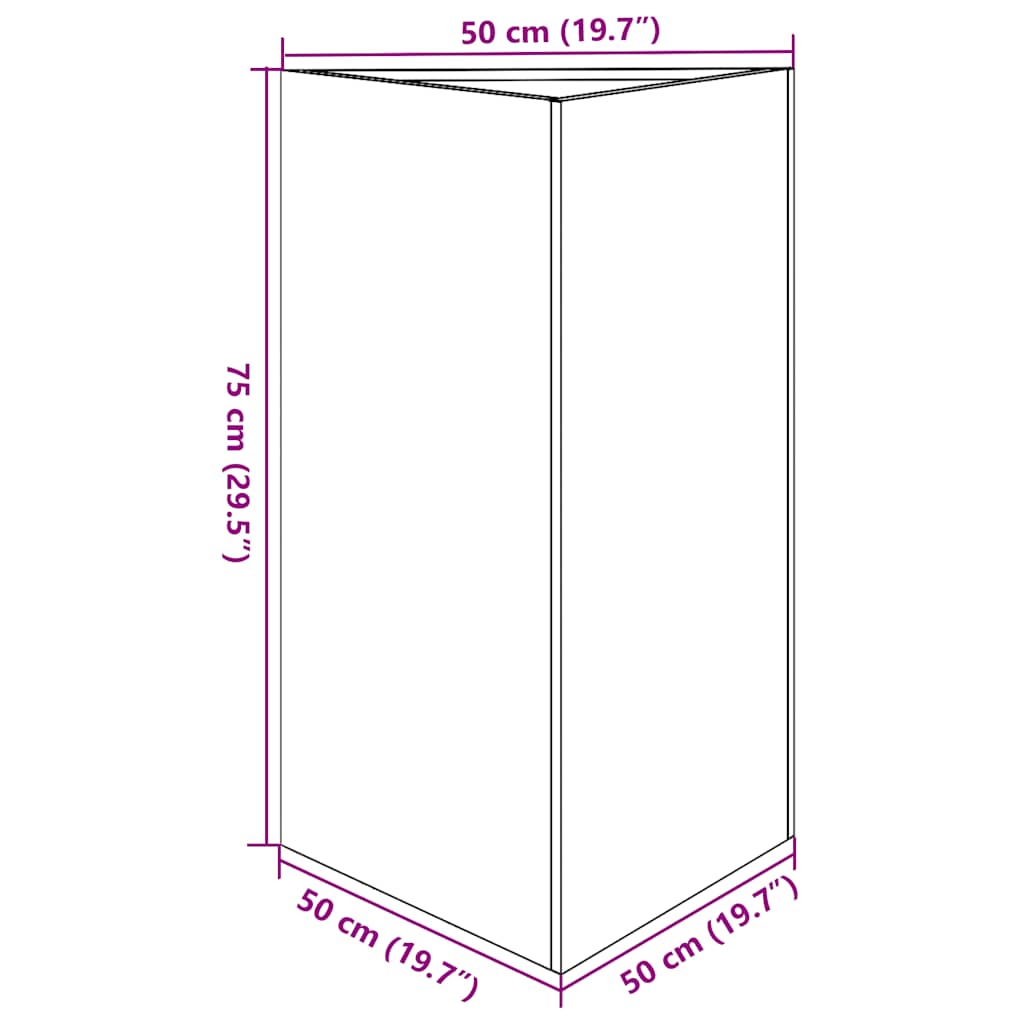Pflanzkübel 30x26x75 cm Cortenstahl