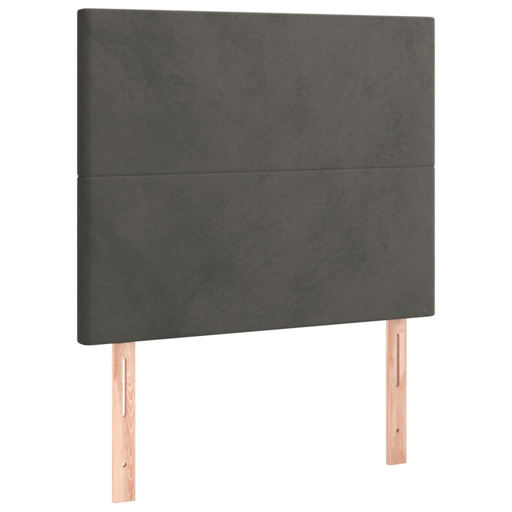 Kopfteil Hellgrau 80x5x118/128 cm Samt