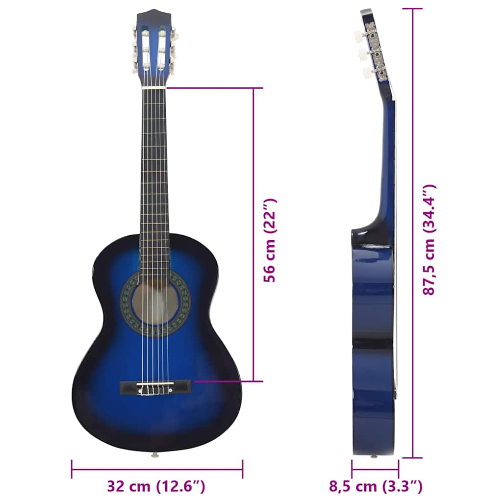 12.-tlg. Klassische Gitarre Set für Anfänger 4/4 39