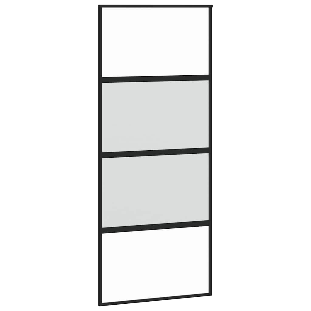 Schiebetür mit Beschlag 76x205 cm ESG-Glas & Aluminium