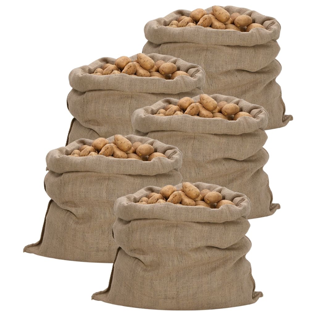 Jutesäcke 5 Stk. 60x105 cm 100% Jute 340 g/m²