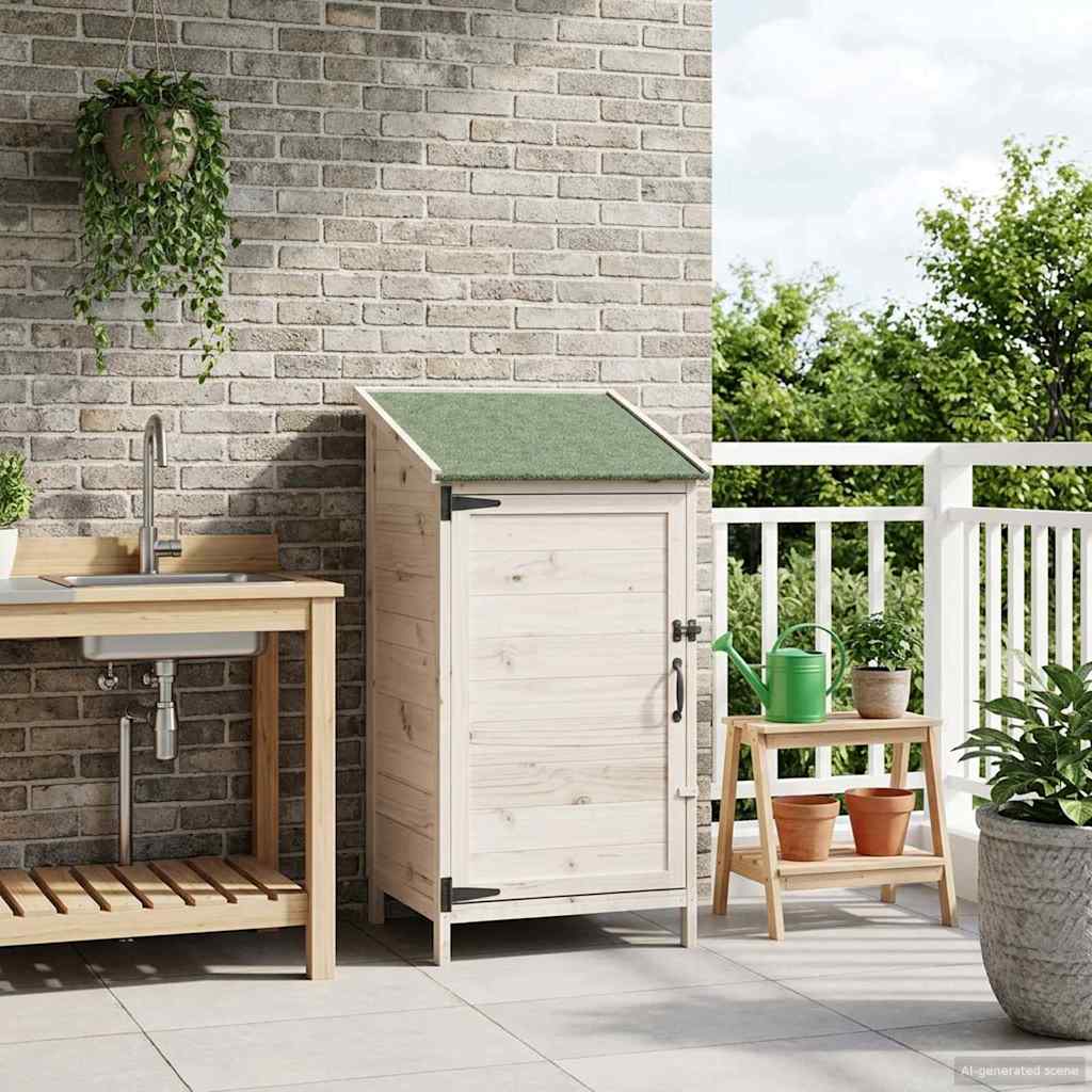 Gartenschuppen Natur 59 x 56 x 113,5 cm Massivholz aus Fichte
