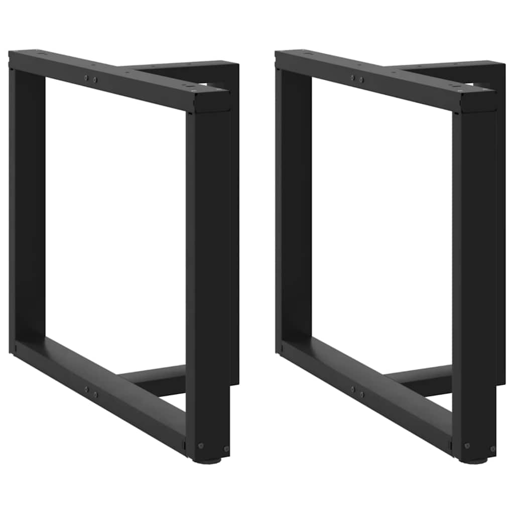 Couchtischbeine T-Form 2 Stk. Schwarz 30x25x(30-31) cm Stahl