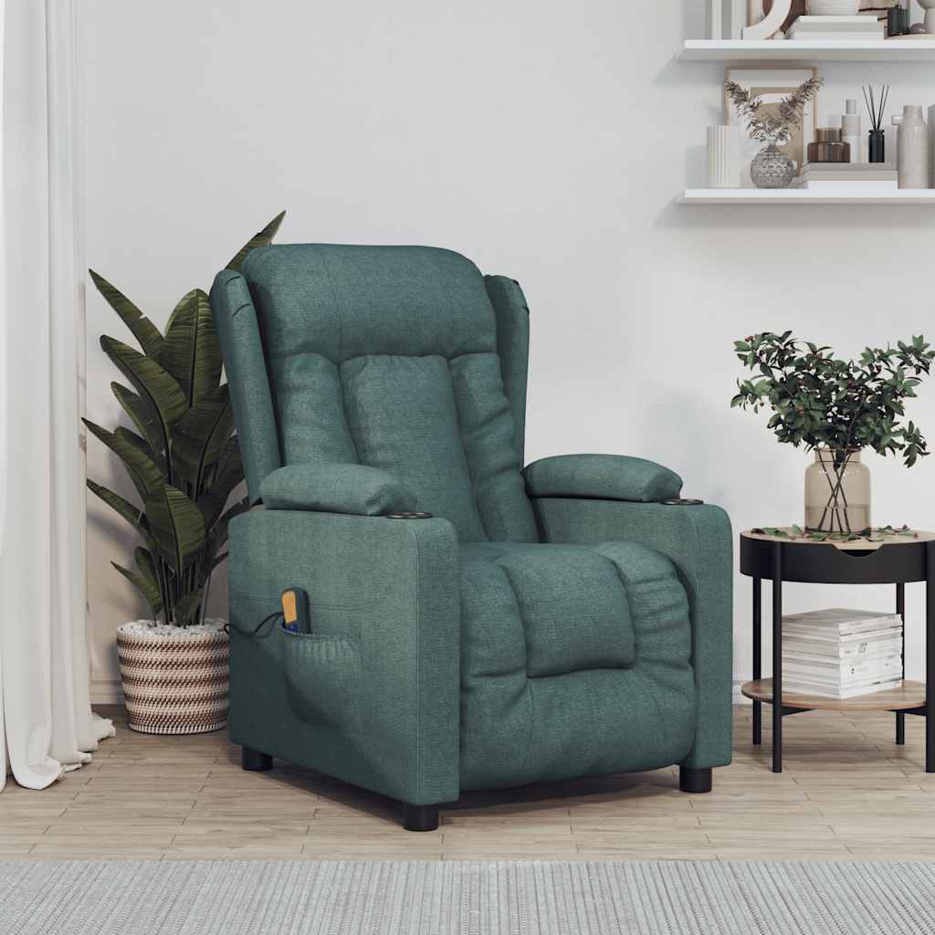 Massagesessel Hellgrau Stoff