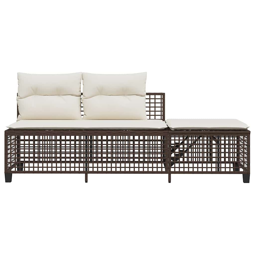 3-tlg. Garten-Ecksofa-Set mit Kissen Schwarz Poly Rattan