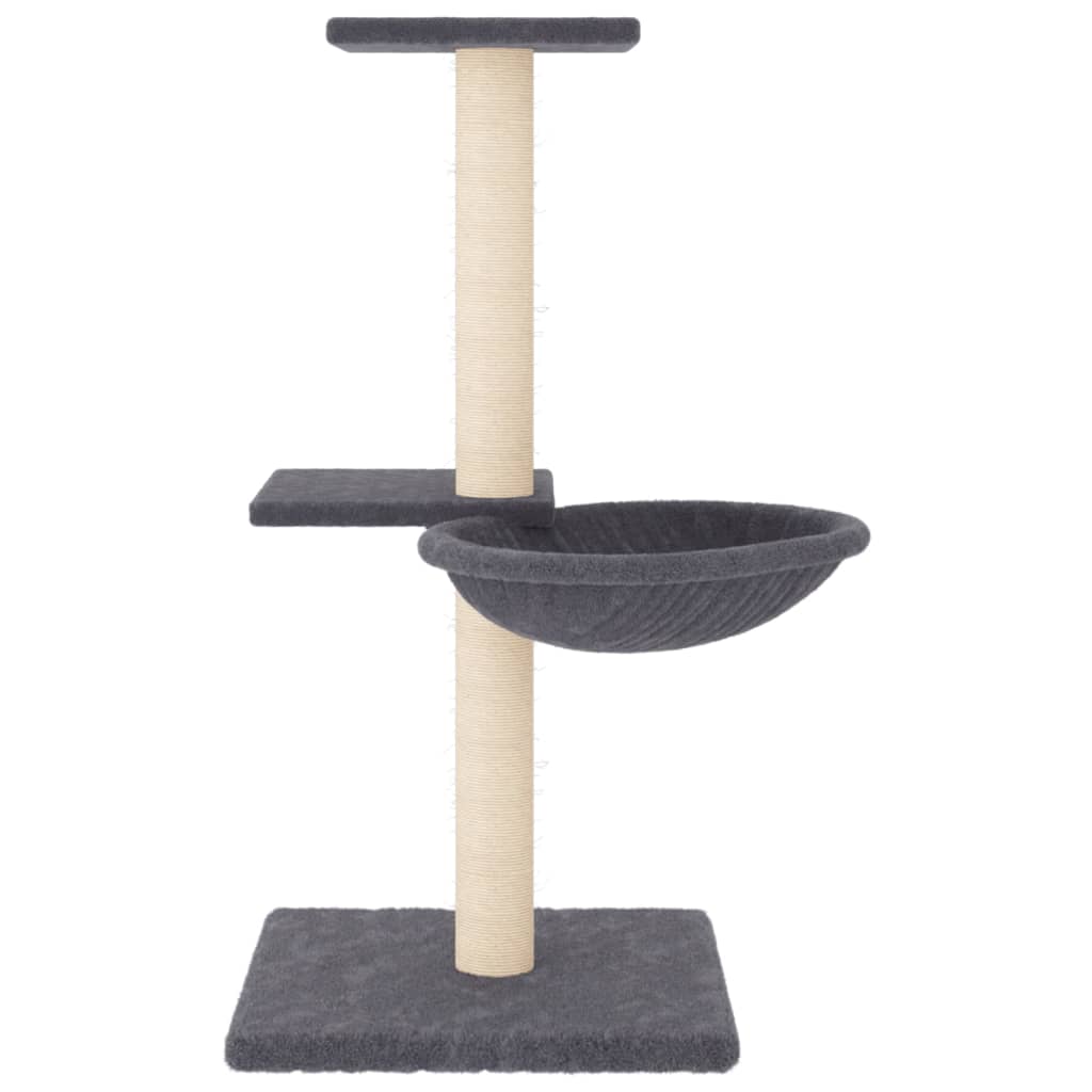 Kratzbaum mit Sisal-Kratzsäulen Creme 72 cm