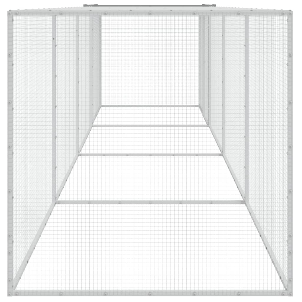 Hühnerkäfig mit Dach Anthrazit 103x98x90 cm Verzinkter Stahl