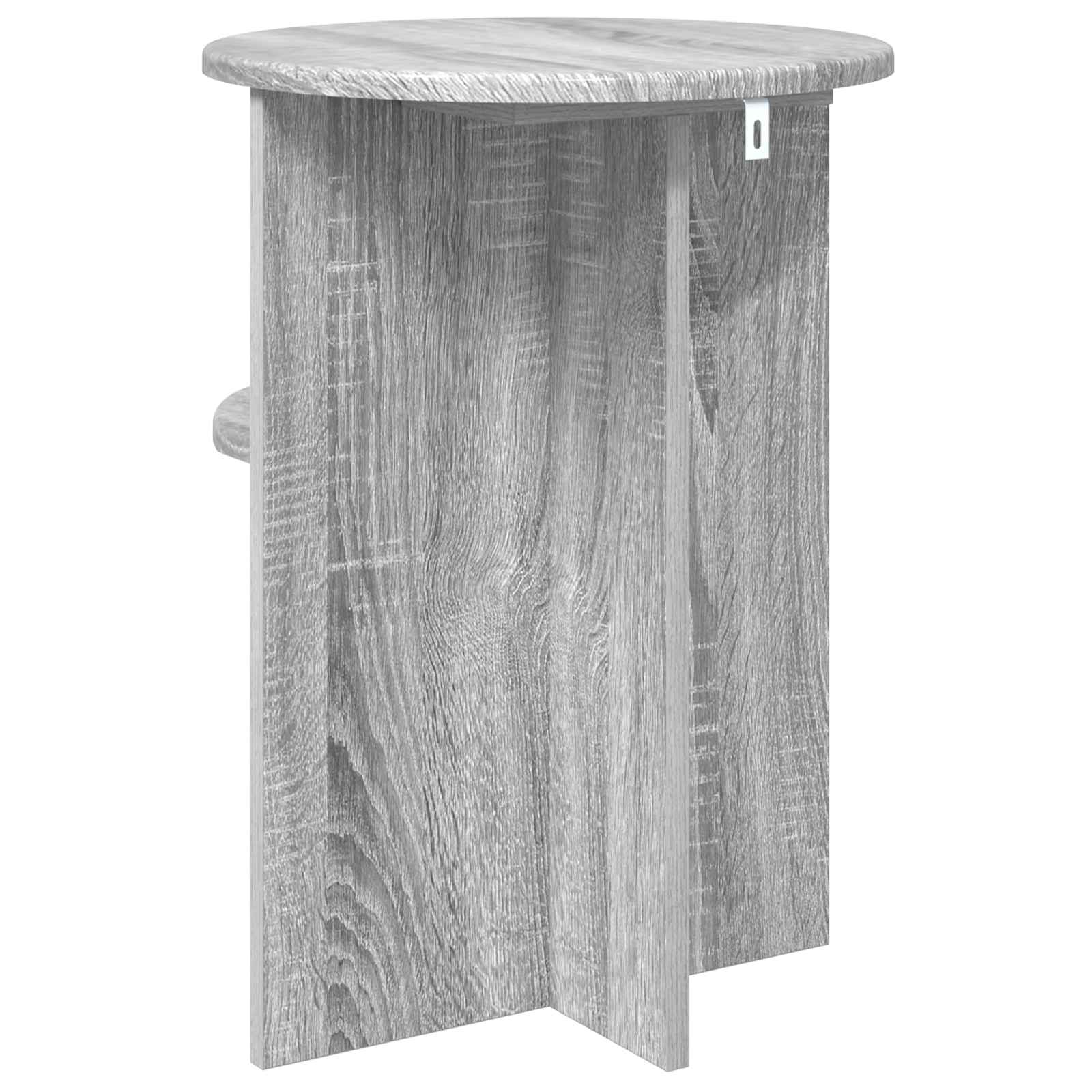 Beistelltisch mit Speicher Weiß Ø 39,5 x 55 cm Holzwerkstoff