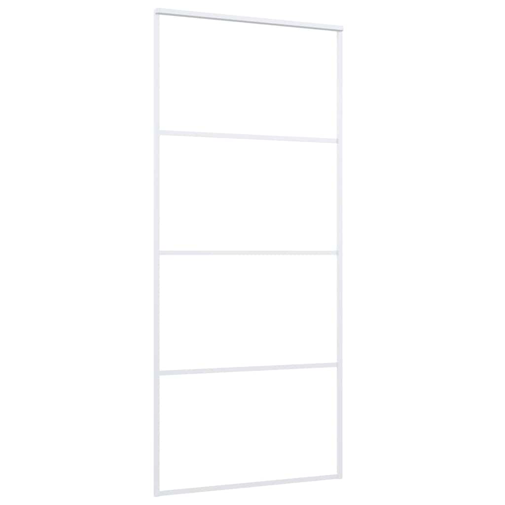 Schiebetür Aluminium und ESG Glas 90x205 cm Schwarz