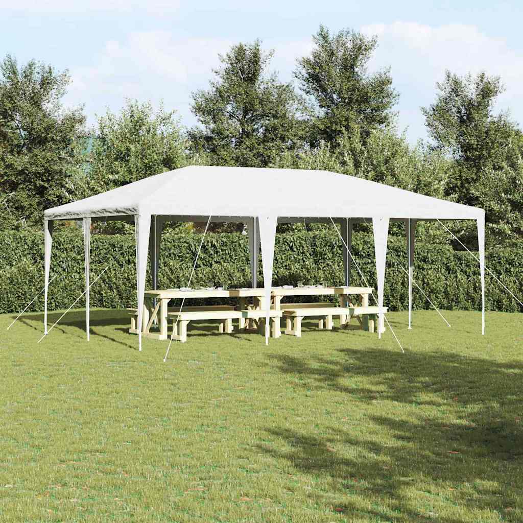 Party-Zelt Weiß 400 x 400 x 266 cm Polyethylen und Stahl