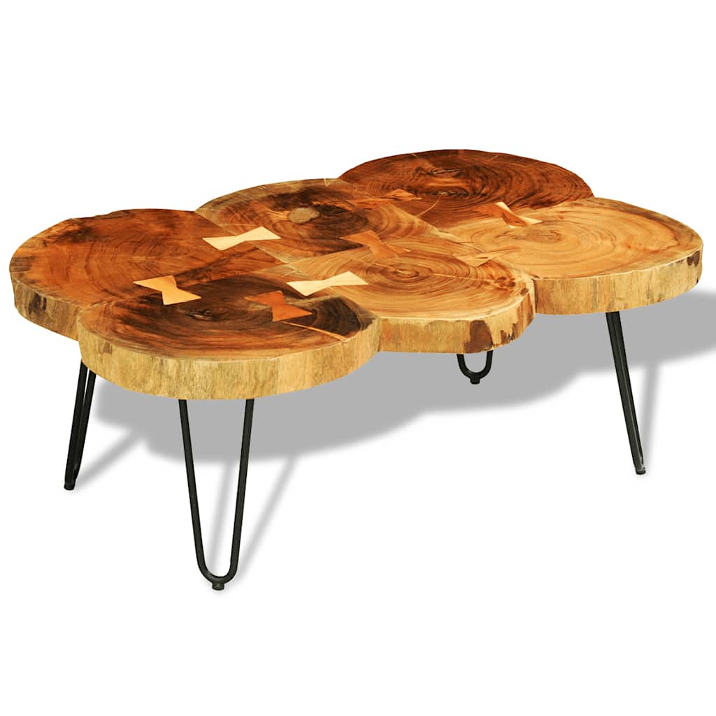 Couchtisch 36 cm 4 Stämme Massivholz Akazie